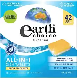 IGA Earth Choice All in 1 Dish Tablets 42 Pack offer