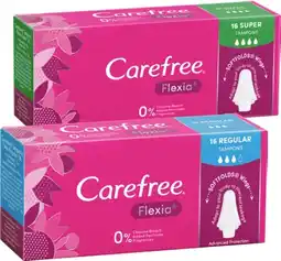 IGA Carefree Flexia Regular or Super Tampons 16 Pack offer