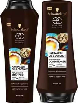 IGA Schwarzkopf Extra Care Hair Repair Shampoo or Conditioner 400mL Selected Varieties offer