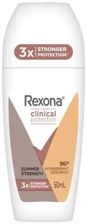 IGA Rexona Clinical Protection Antiperspirant Roll-On 50mL Selected Varieties offer