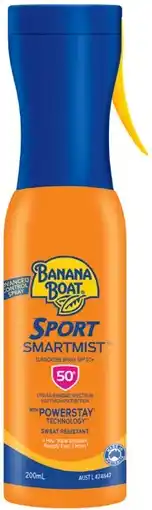 IGA Banana Boat Sport SmartMist Sunscreen Lotion SPF50+ 200mL offer
