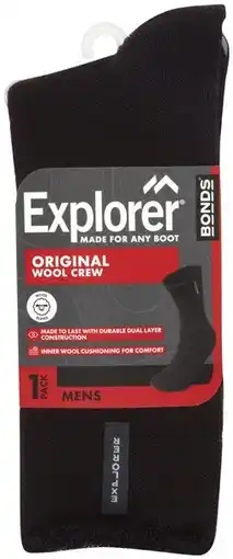 IGA Bonds Explorer Men’s Original Crew Socks 1 Pack Selected Varieties offer