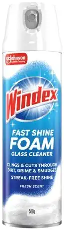 IGA Windex Fast Shine Foam Glass Cleaner 500g offer