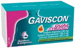 IGA Gaviscon Dual Action Chewable Tablets 48 Pack offer