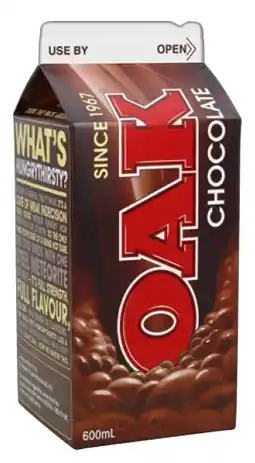 IGA Oak Flavored Milk 600mL Selected Varieties offer