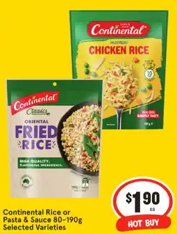 IGA Continental Rice or Pasta & Sauce Selected Varieties offer