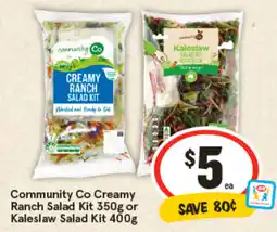 IGA Community Co Creamy Ranch Salad Kit or Kaleslaw Salad Kit offer