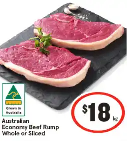 IGA Australian Economy Beef Rump Whole or Sliced offer