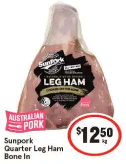 IGA Sunpork Quarter Leg Ham Bone In offer