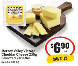 IGA Mersey Valley Vintage Cheddar Cheese Selected Varieties offer