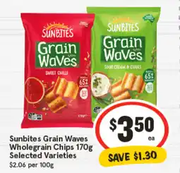 IGA Sunbites Grain Waves Wholegrain Chips offer