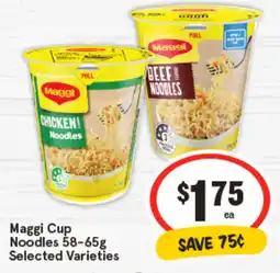 IGA Maggi Cup Noodles Selected Varieties offer