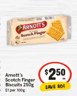 IGA Arnott's Scotch Finger Biscuits offer