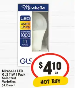 IGA Mirabella LED GLS 11W Selected Varieties offer