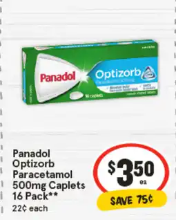 IGA Panadol Optizorb Paracetamol Caplets offer