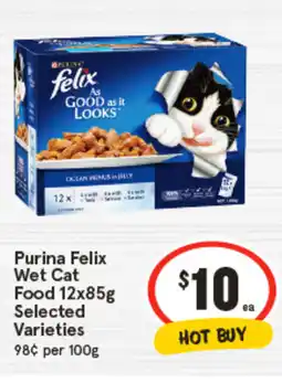 IGA Purina Felix Wet Cat Food Selected offer