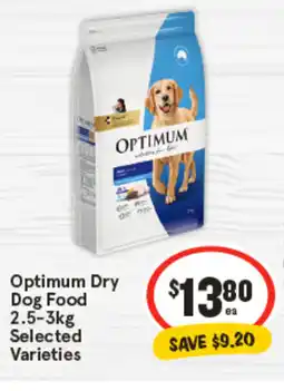 IGA Optimum Dry Dog Food Selected Varieties offer