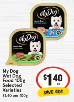 IGA My Dog Wet Dog Food Selected offer