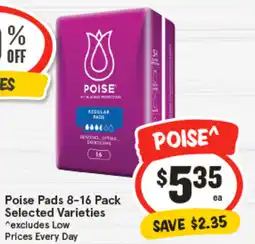 IGA Poise Pads Selected Varieties offer