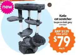 Cheap as Chips Katie cat scratcher taupe or dark grey offer