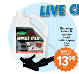 Cheap as Chips Brunnings indoor & outdoor insect surface spray SAVE $2 now only offer