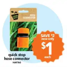 Cheap as Chips Quick Stop Hose Connector offer