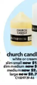 Cheap as Chips Church Candles offer