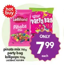 Cheap as Chips Pinata Mix Party Bag Lollipops offer