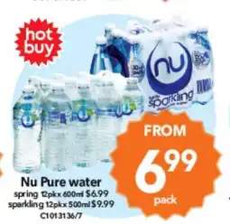 Cheap as Chips Nu Pure water spring offer