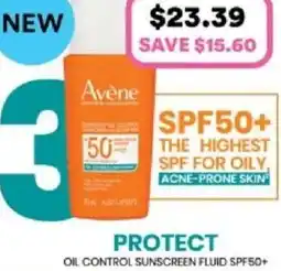 Priceline Avène oil control sunscreen fluid spf50+ offer