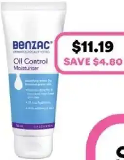 Priceline Benzac Oil Control Moisturiser offer