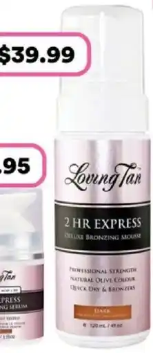 Priceline Loving Tan 2 hr express mousse dark offer