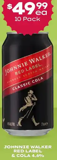 Thirsty Camel Johnnie walker red label & cola 4.6% offer
