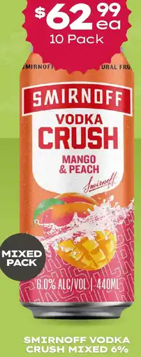 Thirsty Camel Smirnoff vodka crush mixed 6% offer