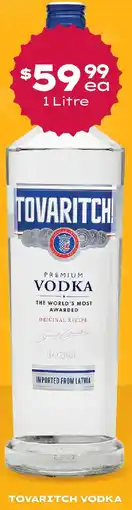 Thirsty Camel Tovaritch vodka offer