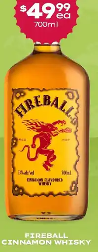 Thirsty Camel Fireball cinnamon whisky offer