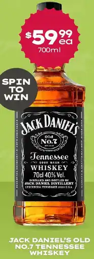 Thirsty Camel Jack daniel's old no.7 tennessee whiskey offer
