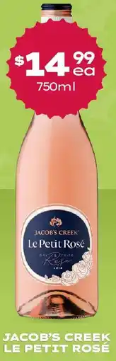 Thirsty Camel Jacob's creek le petit rosé offer