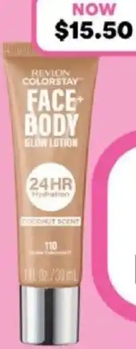 Priceline Revlon colorstay face body glow lotion offer