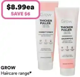Priceline Grow haircare range offer