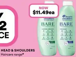 Priceline Head & shoulders haircare range offer