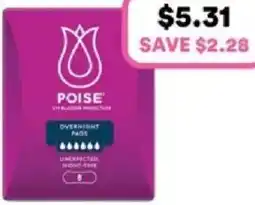 Priceline Poise overnight pads offer