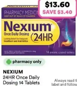 Priceline Nexium Once Daily Dosing offer