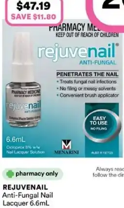 Priceline Rejuvenail anti-fungal nail lacquer offer