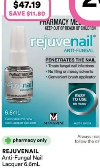 Priceline Rejuvenail anti-fungal nail lacquer offer