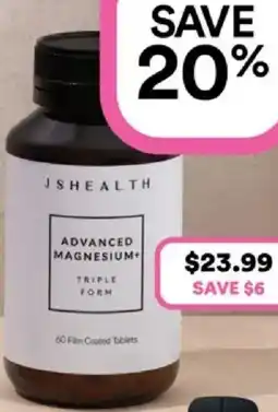 Priceline Js health advanced magnesium+ triple form offer