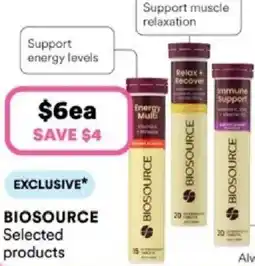 Priceline Biosource Selected products offer
