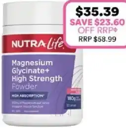 Priceline NUTRA Life Magnesium Glycinate+ High Strength Powder offer