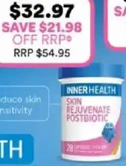 Priceline Inner health skin rejuvenate postbiotic offer
