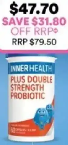 Priceline Inner health plus double strength probiotic offer